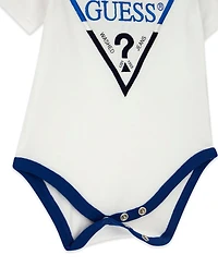 Guess Baby Boys' Bodysuit, Zip-Up Top, and Sweatpant, 3-Piece Set