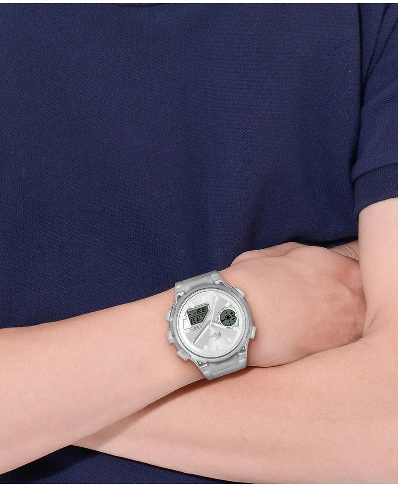 Lacoste Men's LC33 White Silicone Strap Watch, 44.8mm