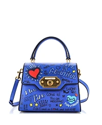 Pre-Owned Dolce & Gabbana Small Welcome Top Handle Bag Printed Leather