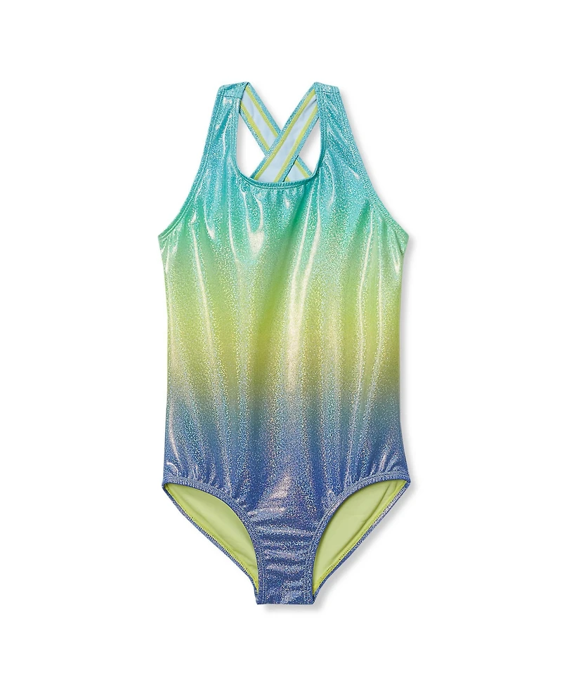 Lands' End Girls Chlorine Resistant One Piece Swimsuit