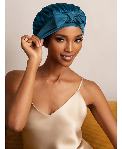 Silksilky Pure Silk Bowknot Tie Bonnet