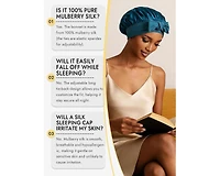 Silksilky Pure Silk Bowknot Tie Bonnet