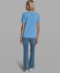 Karl Lagerfeld Paris Women's Short-Sleeve Crewneck T-Shirt