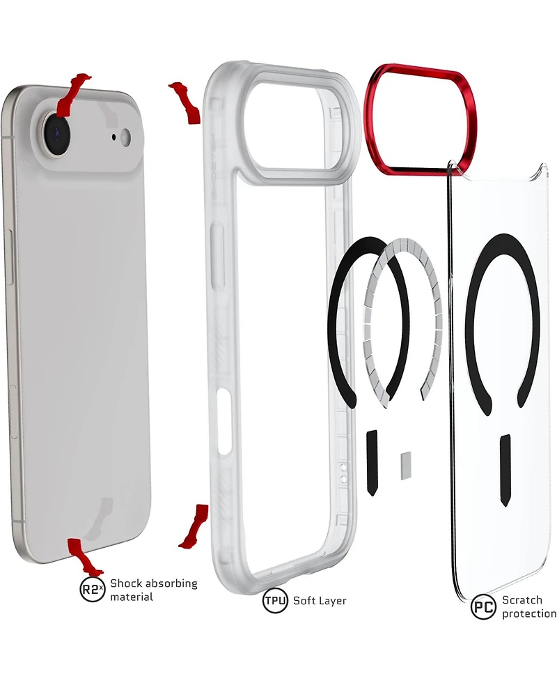 Ghostek iPhone 17 Air Covert Case, MagSafe Compatible, Non Slip Grip Protection