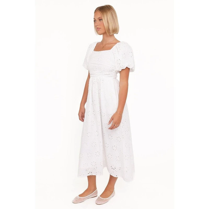 Petal and Pup Women's Clo Puff Sleeve Midi Dress