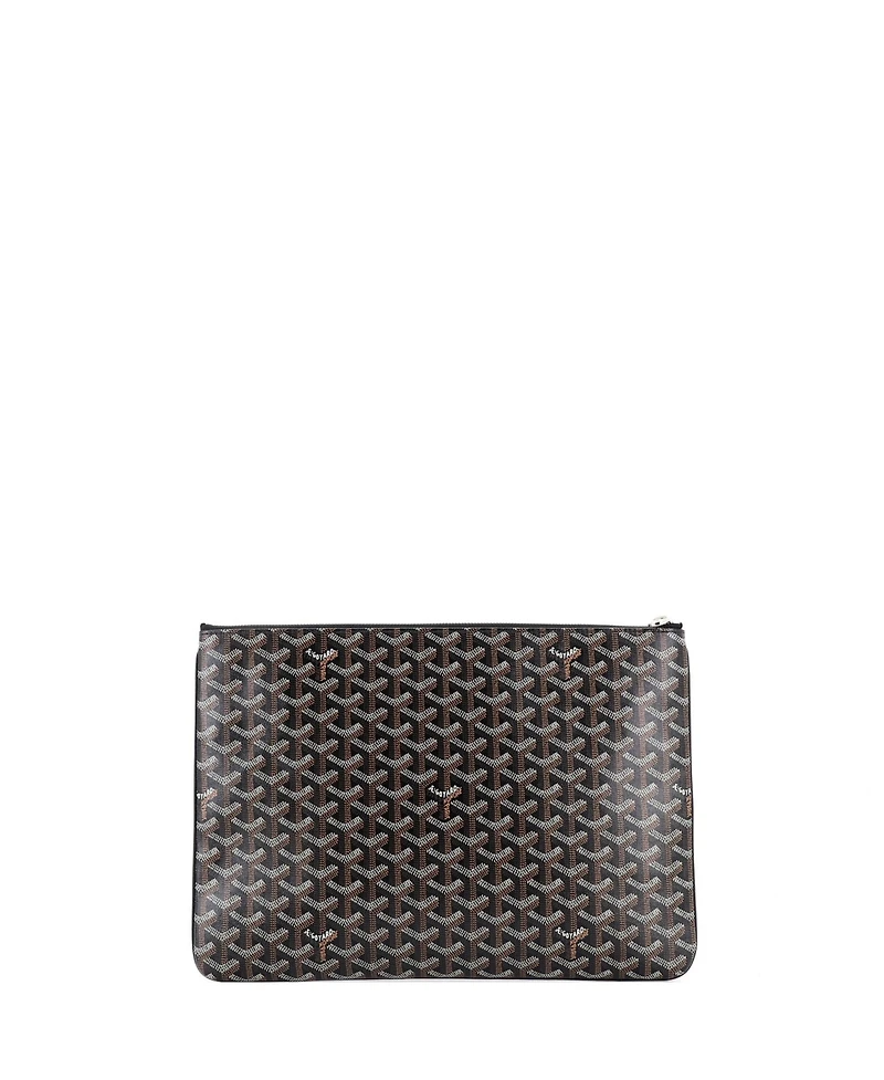 Pre-Owned Goyard Gm Senat Zip Pouch Coated Canvas