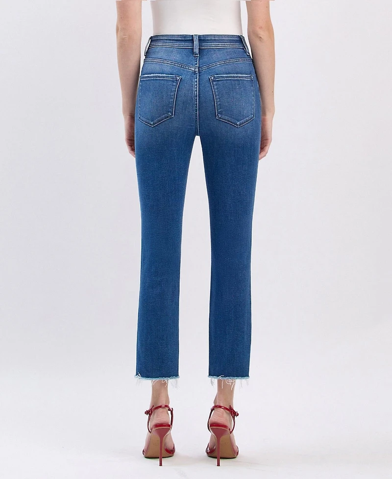 Flying Monkey Women's Super High Rise Slim Straight Jeans