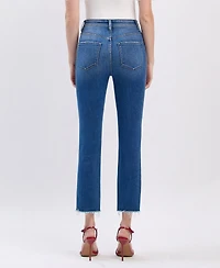 Flying Monkey Women's Super High Rise Slim Straight Jeans