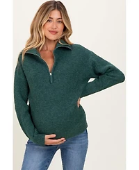 Pinkblush Maternity Half Zip Pullover Sweater