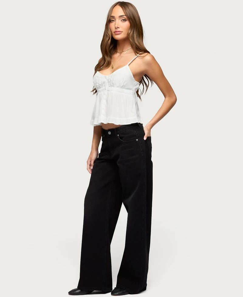 Edikted Women's Halsey Ruffle Tank Top