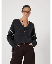 Hush Women's Billie Wool Blend V Neck Sweater