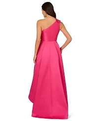 Adrianna Papell Women's Mikado One-Shoulder High-Low Gown