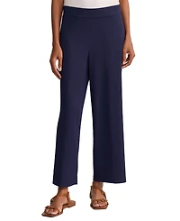 Jones New York Petite Mid-Rise Wide Leg Crop Casual Pants