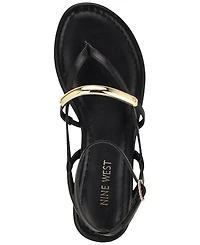 Nine West Women's Bretta Ornamented Strappy Flat Sandals