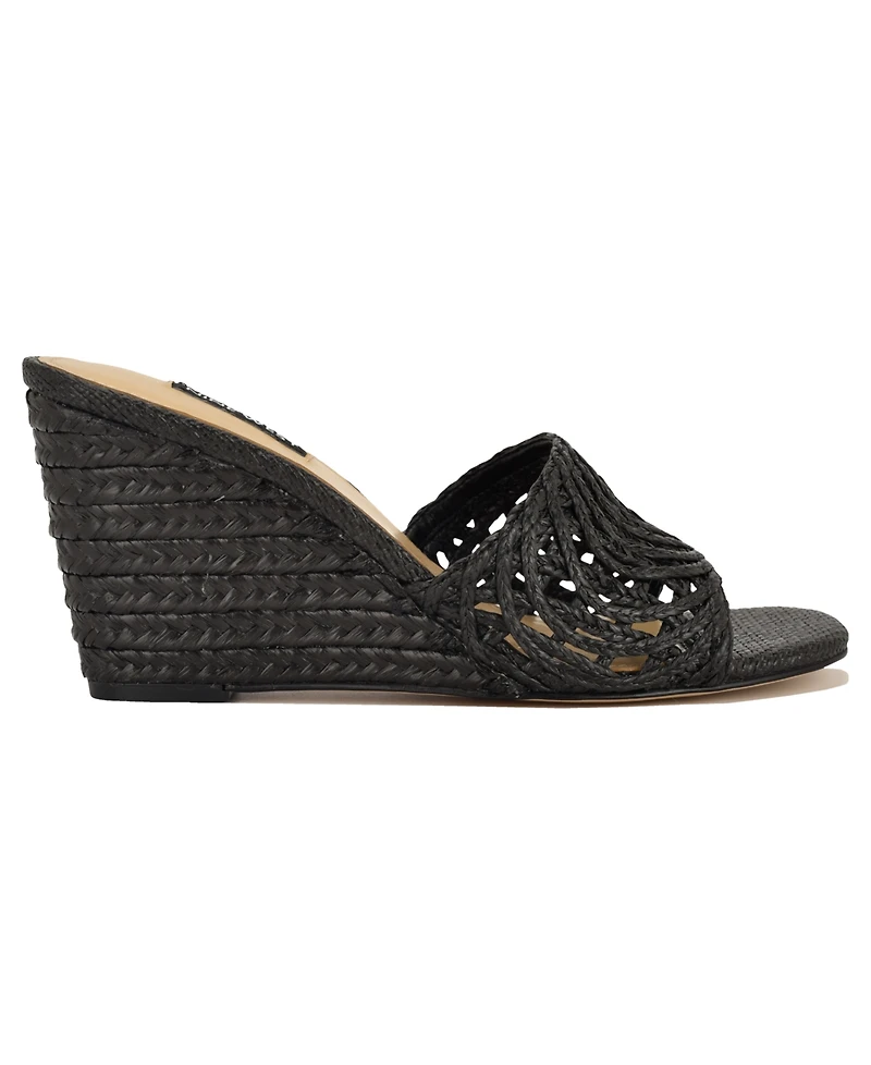 Nine West Women's Nimma Woven Slip-On Wedge Sandals