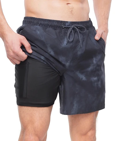 Rokka&Rolla Men's 7" Compression Liner Swim Trunks Upf 50