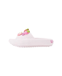 Bebe Little Girls Eva Slide – Lightweight Comfy Sandals with Strawberry Charms