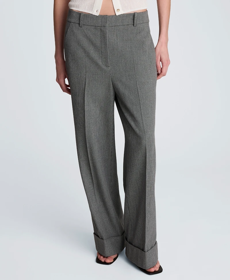 Kenneth Cole Women's High-Rise Wide-Leg Pants