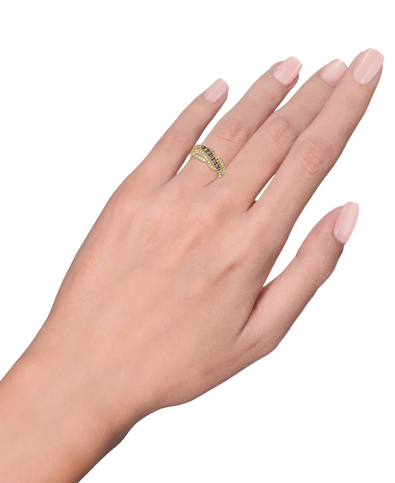 Le Vian Chocolate Ombre Diamond ( 0.48 ct. t.w.) & Nude Diamond (0.77 ct. t.w.) Ring in 14k Honey Gold