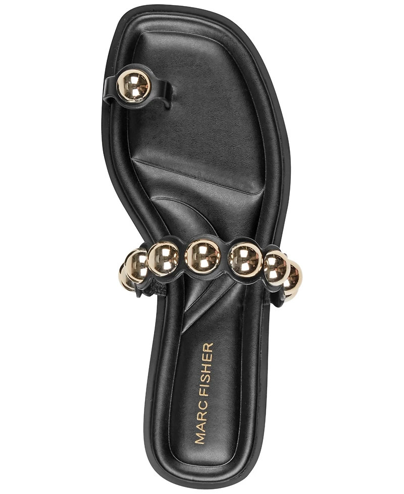 Marc Fisher Women's Zaby Ornamented Toe Ring Flat Sandals