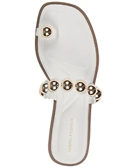 Marc Fisher Women's Zaby Ornamented Toe Ring Flat Sandals