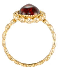 Macy's Amber Teardrop Ring (1.4 ct. t.w.) 18k Gold Over Sterling Silver