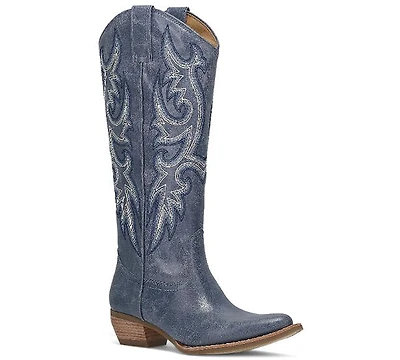 Frye and Co. Women's Irlene Tall Deco Stitch Almond Toe Boots
