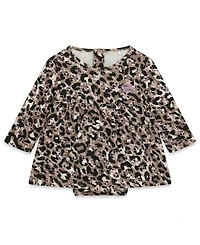 Guess Baby Girls' Interlock Long-Sleeve Bodysuit Dress