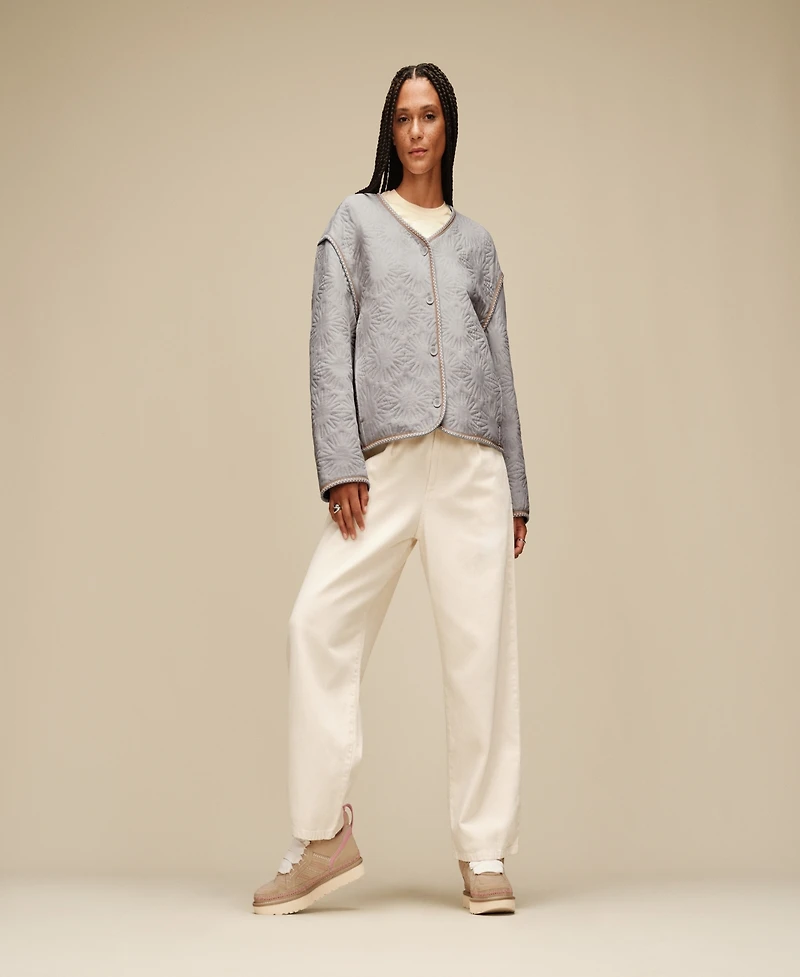 Ugg Women's Regular Fit Button Closure Sun Quilted Jacket