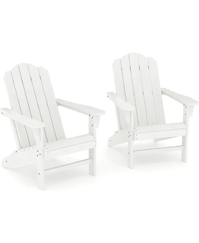 gaomon Set of 2 Hdpe Wood Texture Adirondack Chair