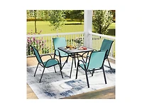 Slickblue 4-Piece Patio Chair Set with All-Weather Fabric for Outdoor Use