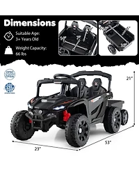 Mecale 12V Battery Powered Ride On Tractor with Parent Remote
