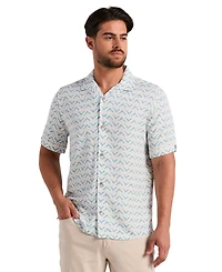 Cubavera Men's Textured Geometric Print Shirt