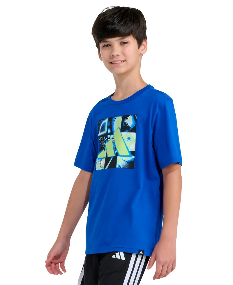 adidas Boys' 8-20 Short-Sleeve Sport X-Ray Logo T-Shirt