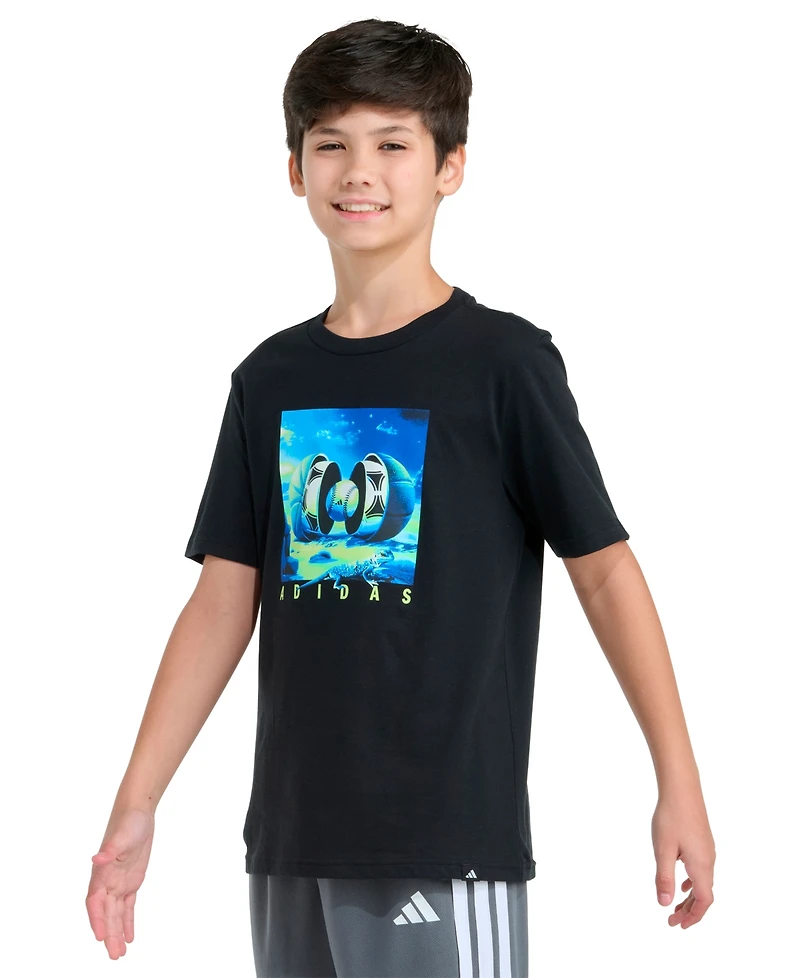 adidas Boys' 8-20 Short-Sleeve Surreal Sport Nest T-Shirt