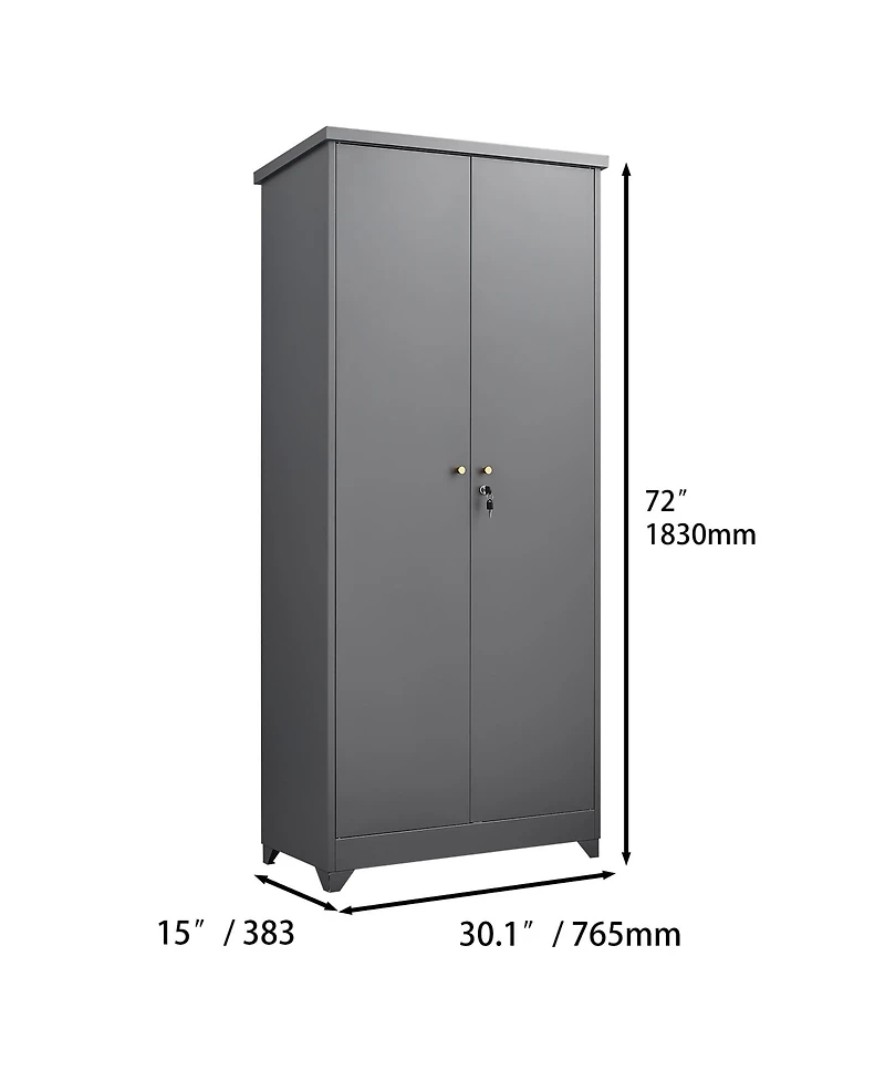 Clihome Outdoor Waterproof Storage Cabinet with Shelves