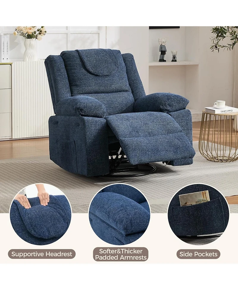 gaomon Adults Oversized Rocking Nursery Glider Recliner Chair