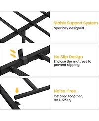 gaomon Sturdy Metal Platform Bed Frame, 6 Inch, Heavy Duty Steel Slats, Noise-Free, Slip-Resistant, Underbed Storage, Easy Assembly.