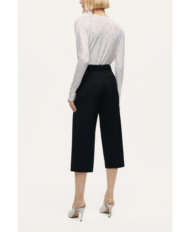 Nocturne Women's Embellished V-Neck Long-Sleeve Bodysuit