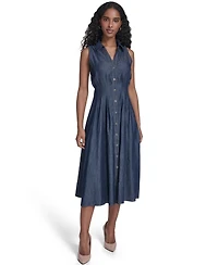 Tommy Hilfiger Women's Collared Neck Shirt Dress