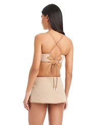 Sanctuary Women's Check Me Out High-Rise Swim Skirt
