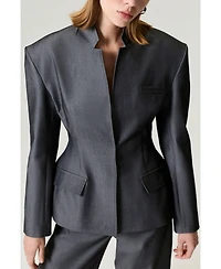 Nocturne Women's Structured Padded High-Neck Jacket