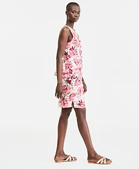 Charter Club Women's 100% Linen Printed Bermuda Shorts, Macy's Exclusive