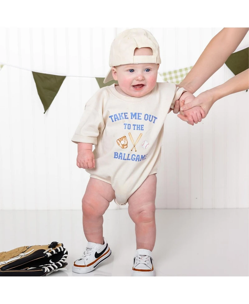 Sweet Wink Baby Boys Take Me Out To The Ballgame Short Sleeve Romper
