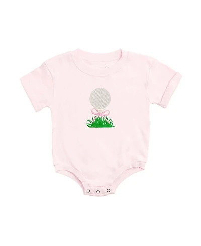 Sweet Wink Baby Girls Golf Tee Bow Patch Short Sleeve Romper