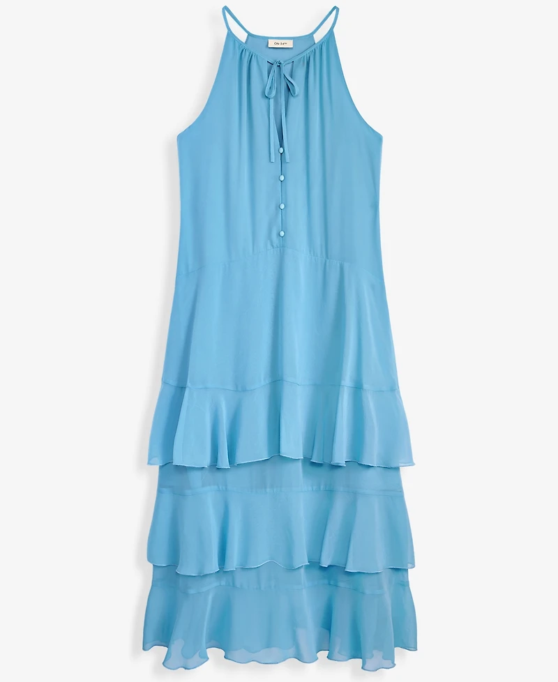 On 34th Women's Sleeveless Tiered Chiffon Maxi Dress, Macy's Exclusive