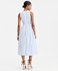On 34th Women's Cotton Bayside Stripe Drop-Waist Midi Dress, Macy's Exclusive