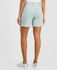 Style & Co Women's High-Rise Utility Pocket Denim Shorts, Macy's Exclusive