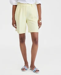On 34th Women's High-Rise Crepe Bermuda Shorts, Macy's Exclusive