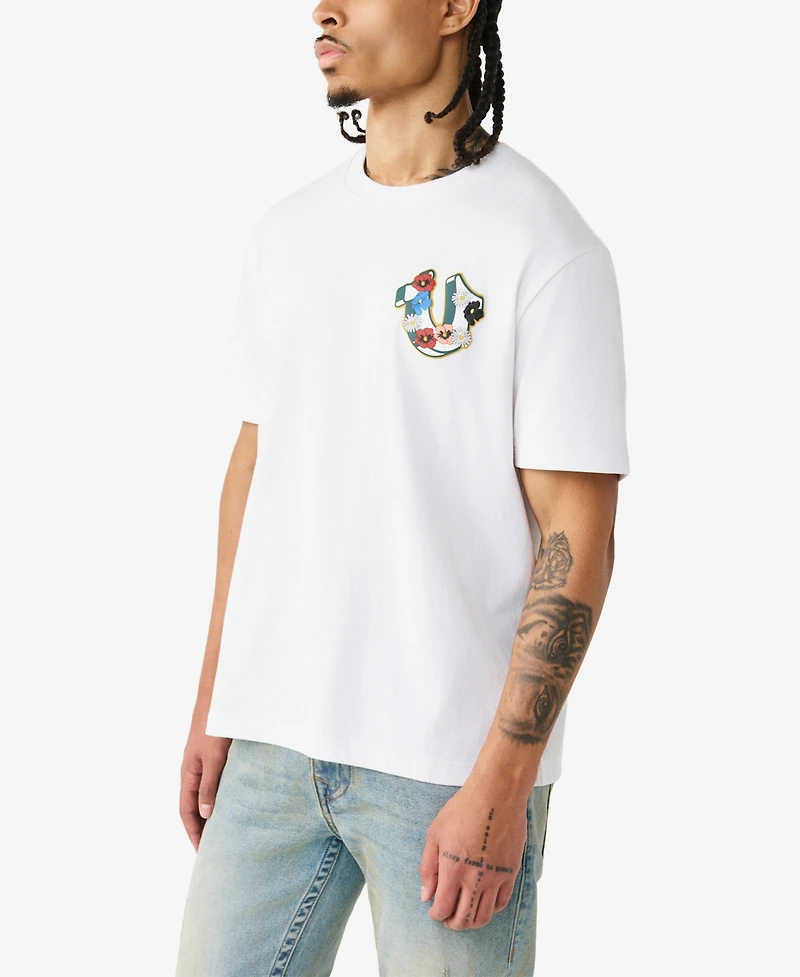 True Religion Men's Short-Sleeve Garden Horseshoe T-Shirt